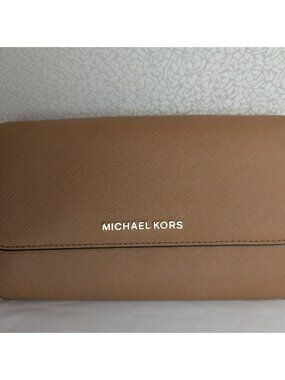 Michael Kors Jet Set Travel Large Phone Crossbody Brown BAG ONLY- NO STRAP